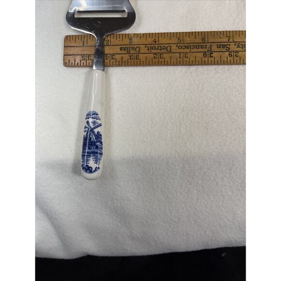 Elesva Holland Windmill Ceramic Handle Cheese Slicer Knife Stainless Steel 9" - Picture 7 of 7